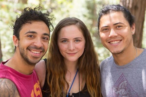 Image of three people posing for photo